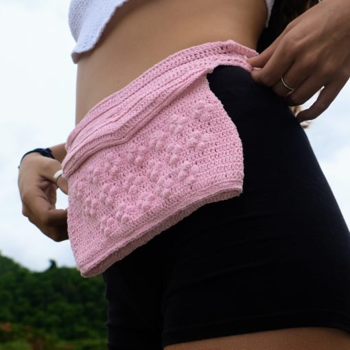 Handcrafted crochet belt bag